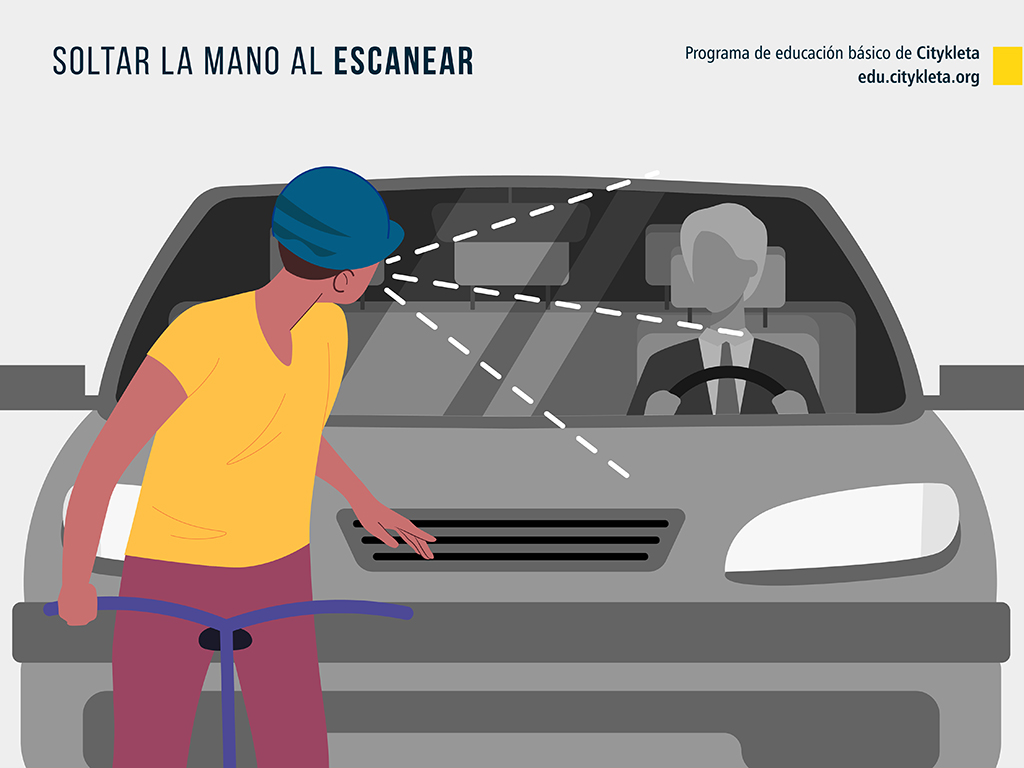 Ilustración: Soltando la mano al escanear.